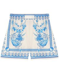Versace - 'Underwater Barocco Bicolour Foulard' Shorts - Lyst