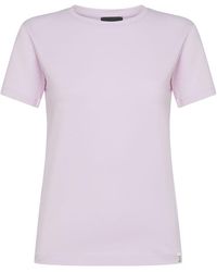 Peuterey - | T-shirt Menta in cotone con etichetta con logo | female | VIOLA | XL - Lyst