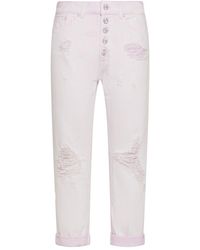 Dondup - | Jeans Koons in cotone con strappi | female | ROSA | 26 - Lyst
