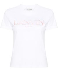 Lanvin - T-Shirt Con Ricamo - Lyst