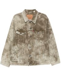 Levi's - Giacca Verde E Con Applicazione Logo - Lyst