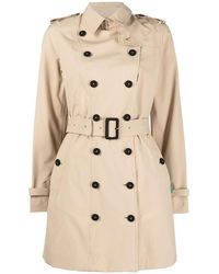 Save The Duck - | Impermeabile Audrey in polestere riciclato slim fit | female | BEIGE | 5 - Lyst
