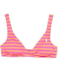 Polo Ralph Lauren - Top Bikini A Righe - Lyst