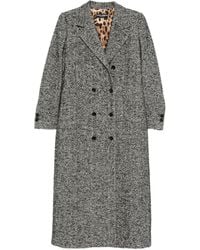 Dolce & Gabbana - Cappotto Doppiopetto Con Motivo A Spina Di Pesce - Lyst