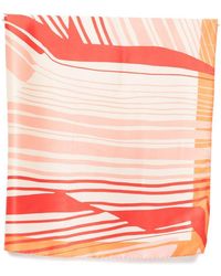 Raquel Diniz - Foulard Con Fantasia A Righe Arancione - Lyst