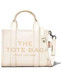 Marc Jacobs - | Borsa The Tote Bag piccola in pelle di vitello con maniglia laterale | female | BIANCO | UNI - Lyst