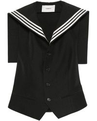 Coperni - Gilet Con Colletto A Righe - Lyst