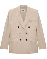 MSGM - Blazer Doppiopetto - Lyst