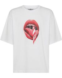 Fiorucci - | T-shirt in cotone con stampa bocca | male | BIANCO | S - Lyst