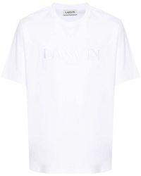 Lanvin - | T-shirt con logo | male | BIANCO | S - Lyst