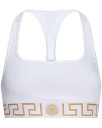Versace - Bra With Elastic Band Featuring The Greca Motif - Lyst