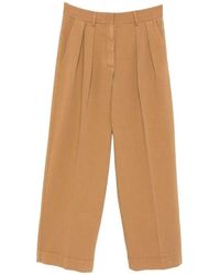 Forte Forte - Wide-Leg Trousers With Pleated Front - Lyst
