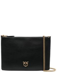Pinko - Borsa A Tracolla 'Flat Love Bag' Con Patch Logo - Lyst