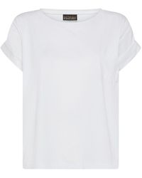 Save The Duck - | T-shirt Victoria in cotone con logo ricamato sul retro | female | BIANCO | 4 - Lyst