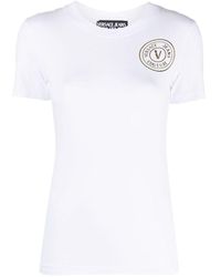 Versace - | T-shirt stampa logo | female | BIANCO | S - Lyst