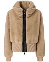 Pinko - Cropped Faux Fur Jacket - Lyst
