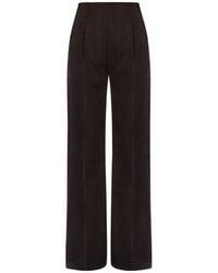 Alberta Ferretti - High-Waisted Wool Trousers - Lyst