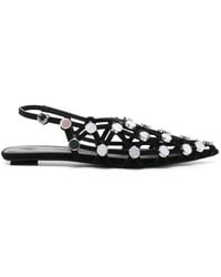 The Attico - Grid Slingback Sandals - Lyst