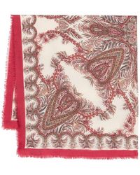 Etro - Wool And Cashmere Blended Paisley-Print Scarf - Lyst