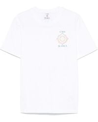 CASABLANCA - Cotton 'Championship Diamond' T-Shirt With Print - Lyst