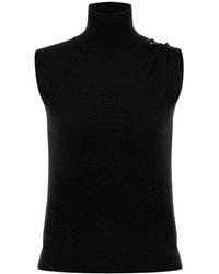 Alberta Ferretti - Cashmere Top With A Funnel Neck - Lyst