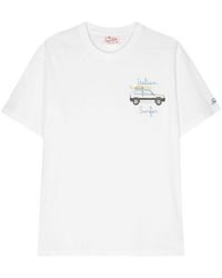 Mc2 Saint Barth - | T-shirt in cotone con stampa macchina | male | BIANCO | S - Lyst