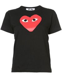 COMME DES GARÇONS PLAY - T-shirt con stampa cuore - Lyst
