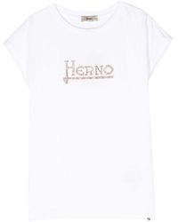 Herno - | T-shirt con logo | female | BIANCO | 46 - Lyst