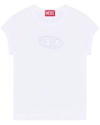 DIESEL - T-angie T-shirt With Peekaboo Logo White - Lyst