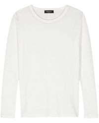 Fabiana Filippi - | T-shirt a maniche lunghe in jersey leggero di cotone | female | BIANCO | 46 - Lyst