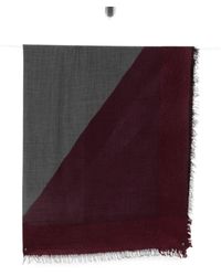Faliero Sarti - Sciarpa Teodor Bordeaux E Grigia - Lyst