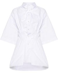 Maison Margiela - | Camicia in cotone oversize con tasche ampie | female | BIANCO | 40 - Lyst