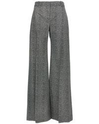 Ermanno Scervino - Herringbone Patterned Viscose Trousers - Lyst