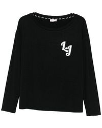 Liu Jo - Long-Sleeved T-Shirt With Logo - Lyst
