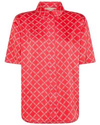 Michael Kors - | Camicia con stampa catena e logo | female | ROSSO | S - Lyst