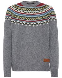 DSquared² - Geometric Patterned Knit Sweater - Lyst