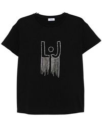 Liu Jo - Embellished-Logo T-Shirt - Lyst