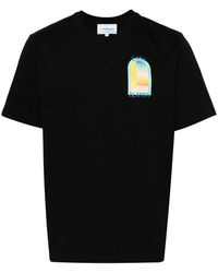 Casablanca - | T-shirt in cotone con stampa frontale e sul retro | unisex | NERO | M - Lyst