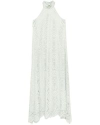 D. EXTERIOR - Abito Midi Chiaro Con Scollo All'Americana - Lyst