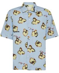 Paul Smith - | Camicia in viscosa e cotone con stampa fiori | male | BLU | S - Lyst
