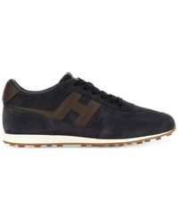 Hogan - Sneakers Uomo Marrone Scuro Con Inserti - Lyst