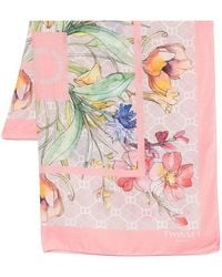 Twinset - Foulard Con Stampa Floreale - Lyst