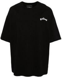 John Richmond - | T-shirt over in cotone con stampa logo | male | NERO | S - Lyst