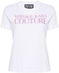 Versace - | T-shirt con logo | female | BIANCO | S - Lyst