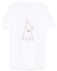 Liu Jo - Embellished Dog Motif T-Shirt - Lyst