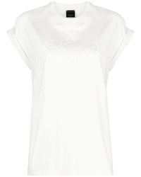 Pinko - | T-shirt ricamo logo | female | BIANCO | XS - Lyst