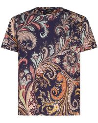 Etro - T-Shirt Con Stampa Paisley - Lyst