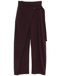 Pinko - Pantaloni Pesce Marroni Morbidi Casual Chic - Lyst
