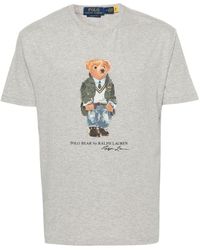 Polo Ralph Lauren - | T-shirt motivo Polo Bear | male | GRIGIO | XL - Lyst