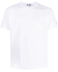 COMME DES GARÇONS PLAY - T-shirt con logo patch - Lyst